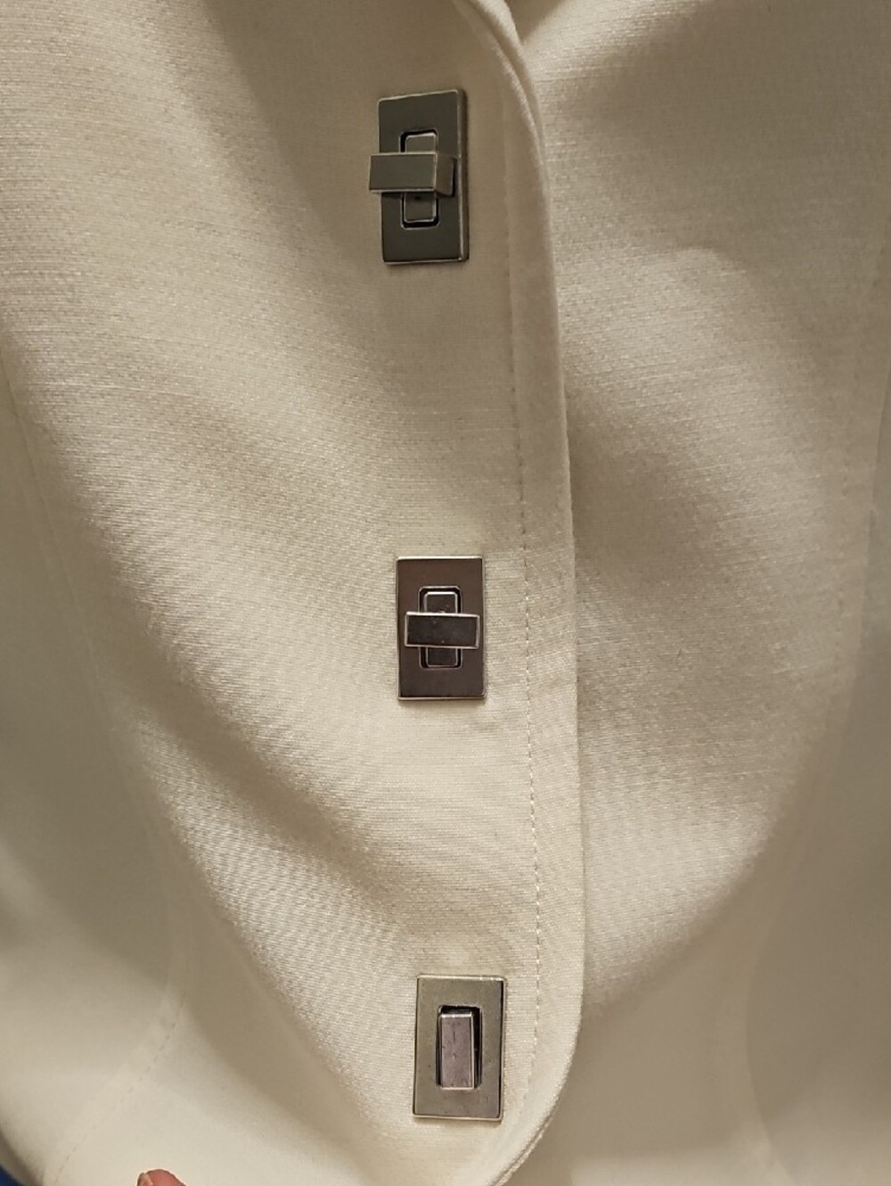 TAHARI Cream Tailored Women's Blazer with Square Metal Buttons - Picture 3 of 7